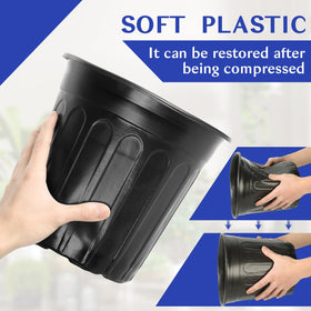 HQAUT flexible plastic pot demonstrates lightweight durable gardening solution