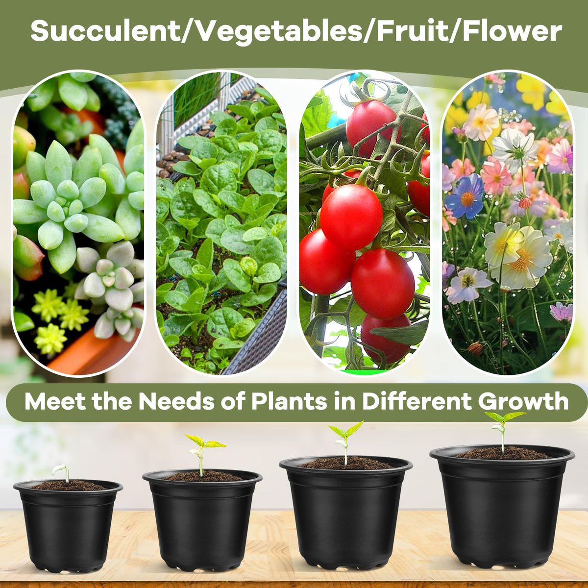 HQAUT flexible, durable plastic pot resists cracking and allows reuse.
