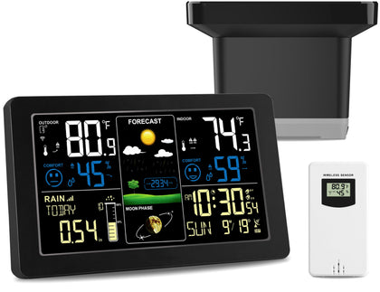 HQcontL digital rain gauge display shows precise rainfall readings at a glance.