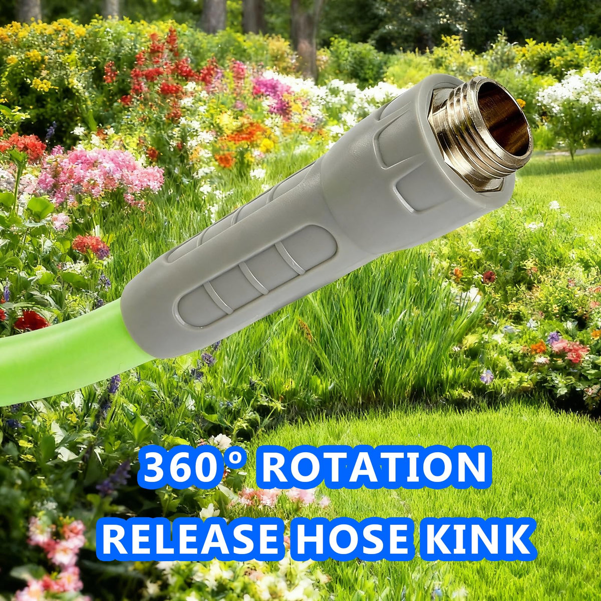 HQMPC brass fittings close-up highlights durable, leak-free connections for reliable watering.