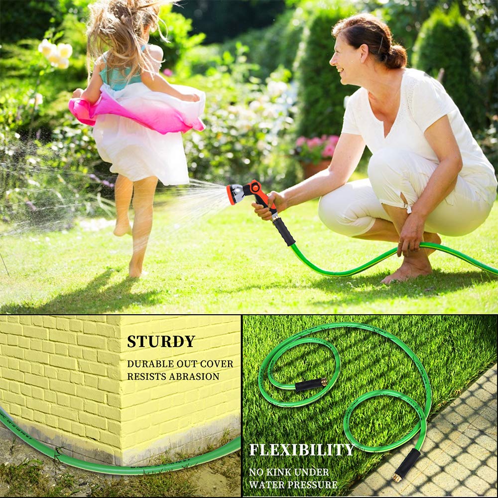 HQMPC garden hose nozzle with 10 patterns enables versatile watering options