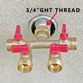 HQMPC hose splitter with reinforced washers guarantees a leak-free seal