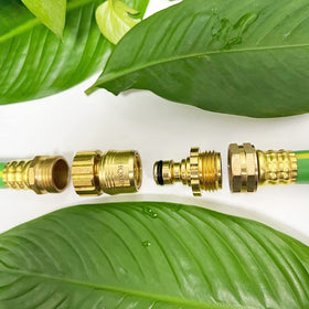 HQMPC includes washers and brass nipples for easy setup.