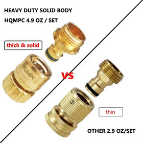 HQMPC lead-free brass construction close-up highlighting durability and safe watering.