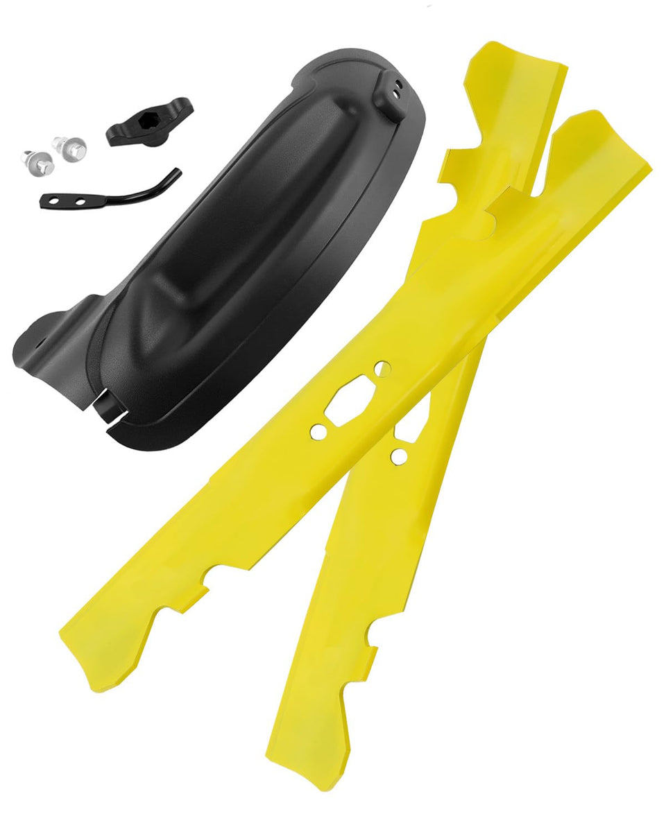 HQPASFY mulching kit on a 16-14 inch deck for efficient clipping recycling