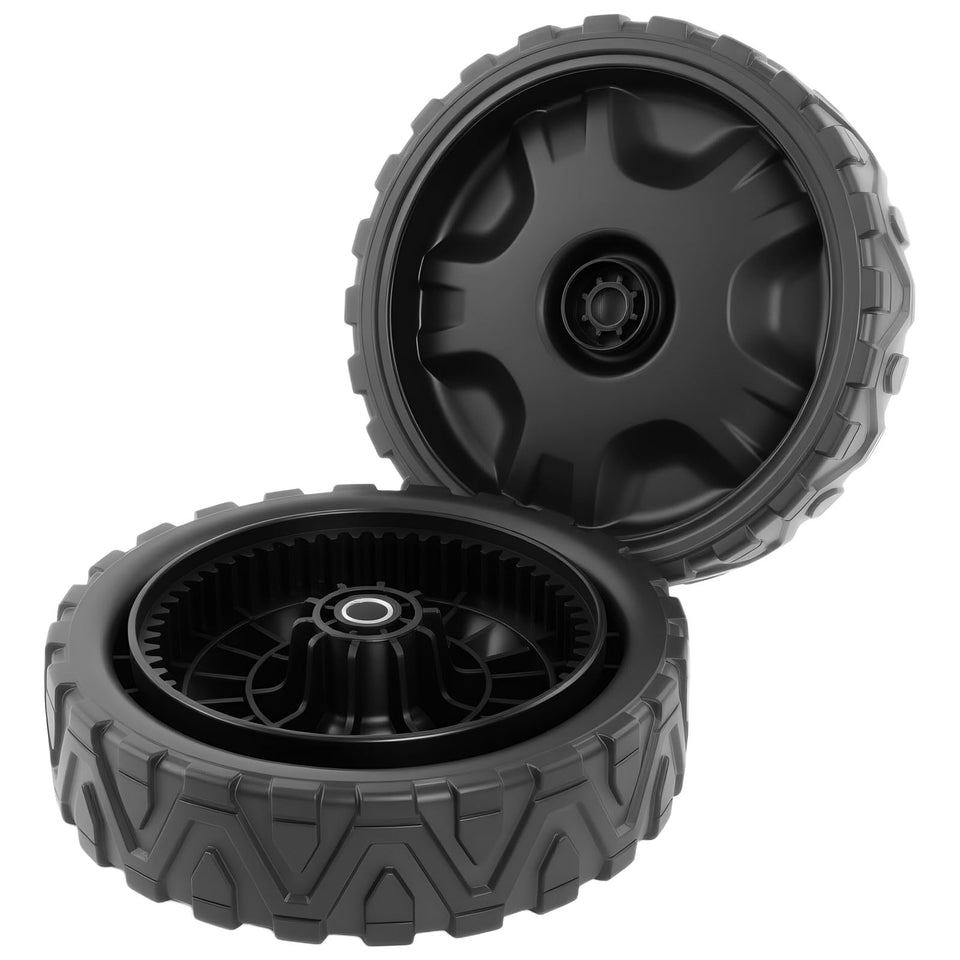 HQPASFY 2-pack 8-inch lawn mower wheels—durable replacement for smooth mowing.