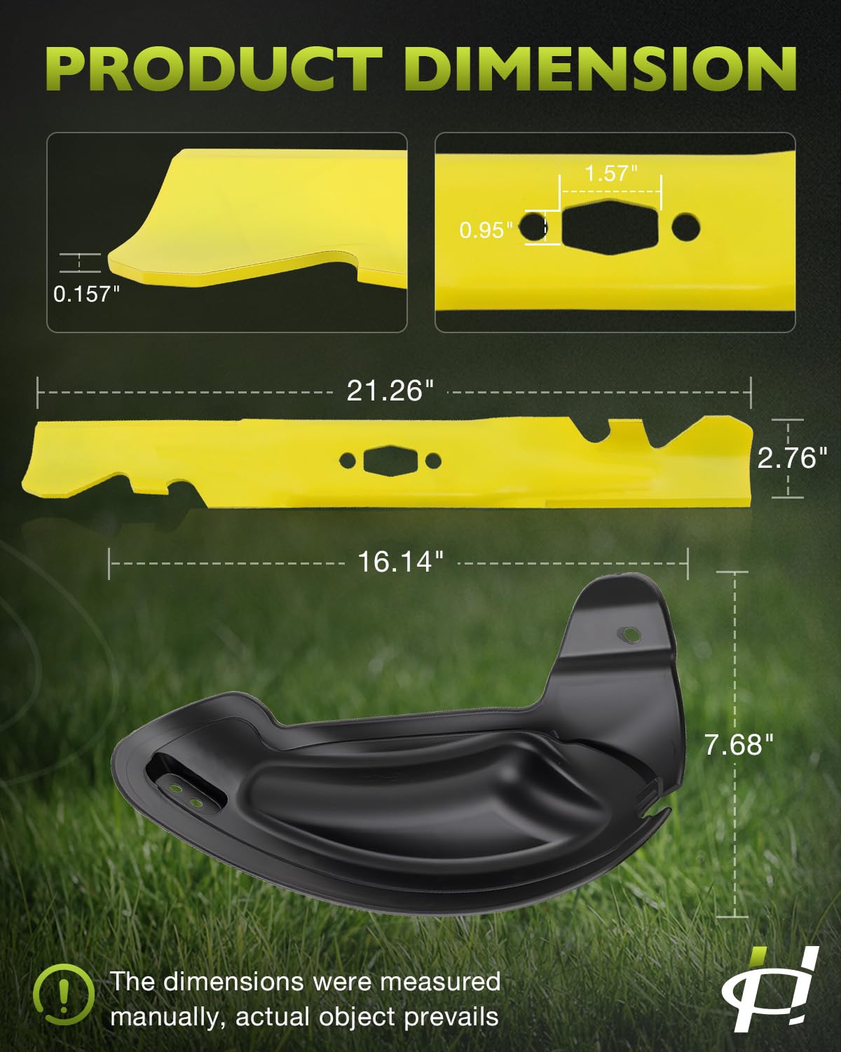 HQPASFY 21-26 inch blades delivering precise cuts and faster mowing