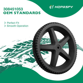 HQPASFY 308451053 wheel supports Ryobi and Homelite models with broad compatibility.