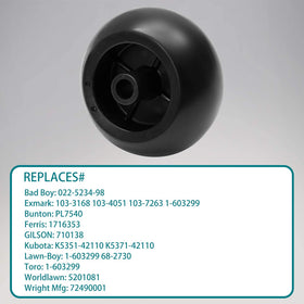 HQPASFY 58-bore wheel shown for wide compatibility with mower decks.