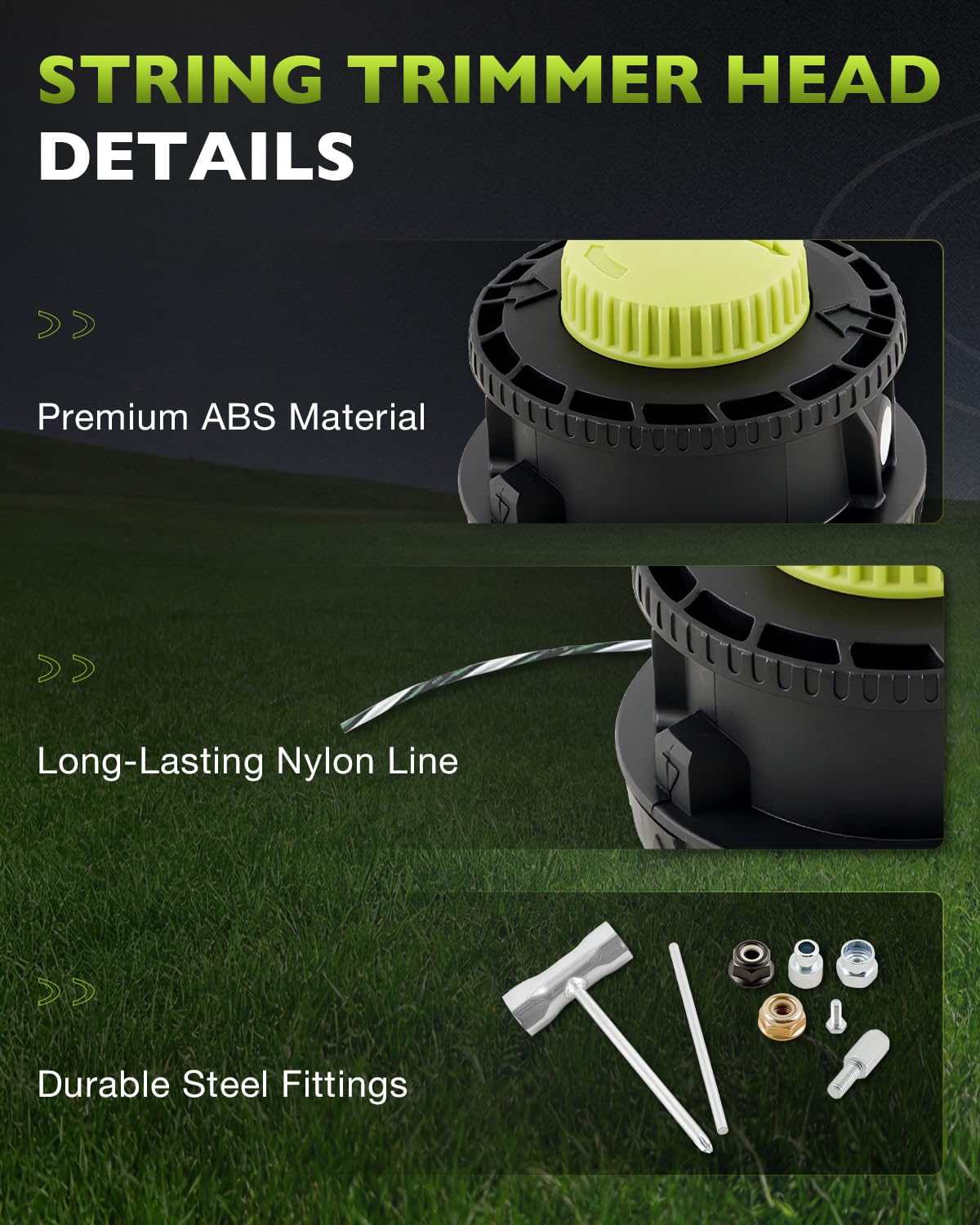 HQPASFY ABS shell durability supports rugged yard tasks.