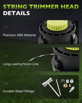 HQPASFY ABS shell durability supports rugged yard tasks.