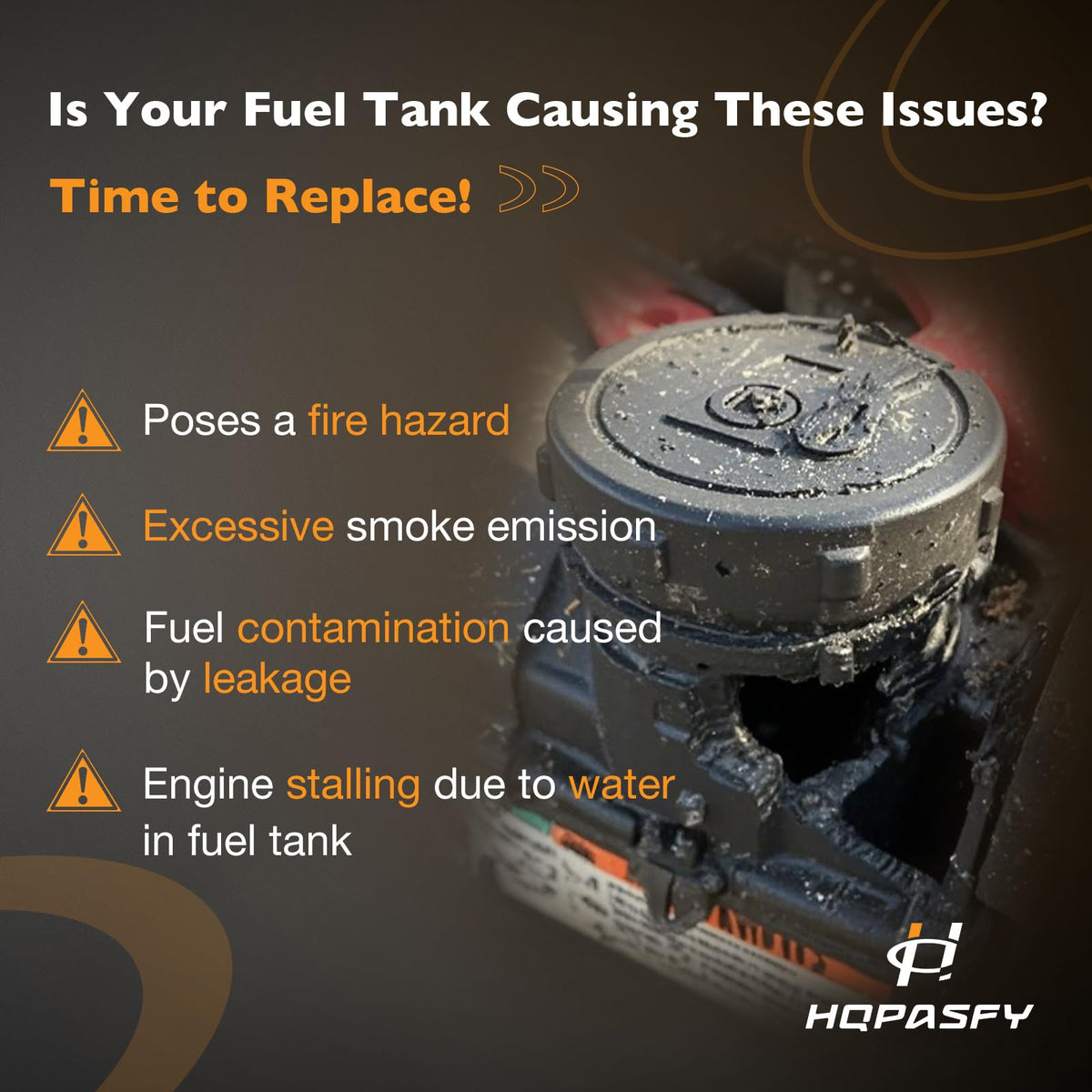 HQPASFY gas tank replacement for B&S 590949 compatibility.