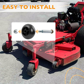 HQPASFY durable deck wheel construction withstands regular mowing wear.