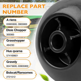HQPASFY deck wheel width 2.56 inch supports balanced deck height for even cutting.