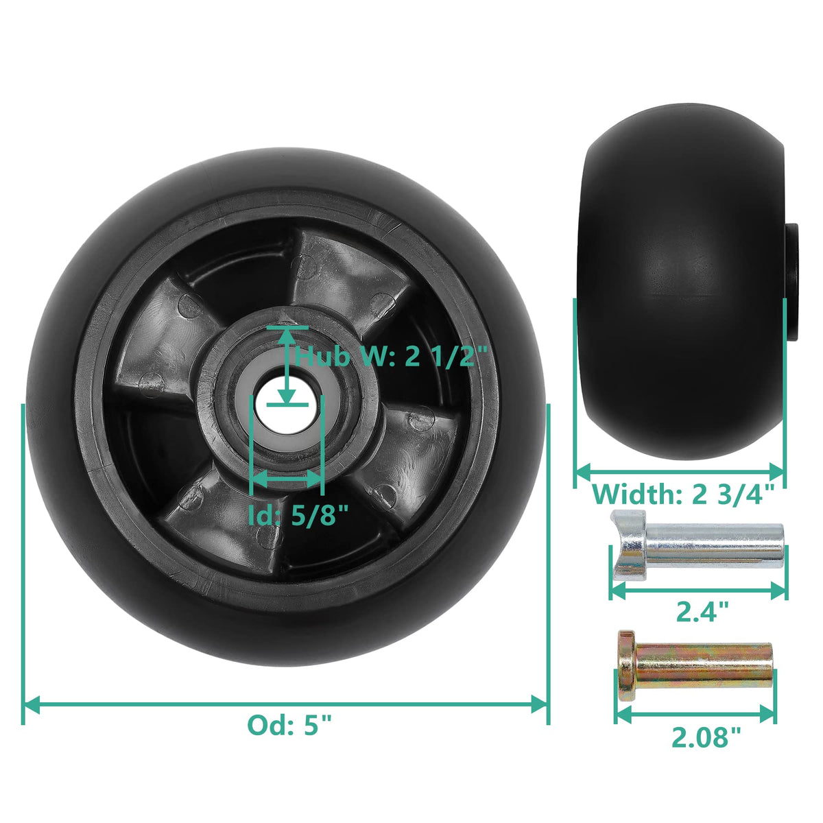 HQPASFY durable-parts close-up shows reinforced wheel assembly.