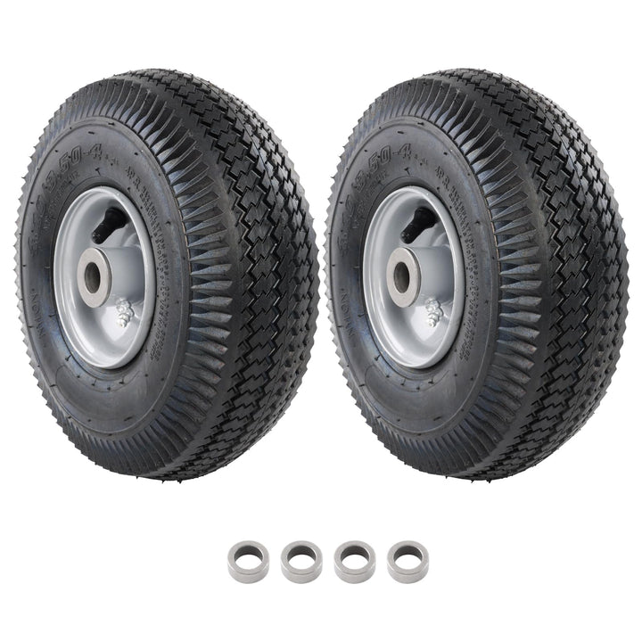 HQPASFY front wheel and tire assembly for smooth mowing performance