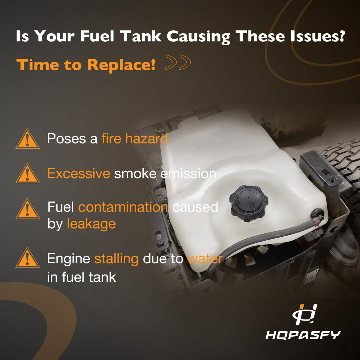 HQPASFY fuel tank cap fits Scotts tractors to prevent leaks and fuel contamination.
