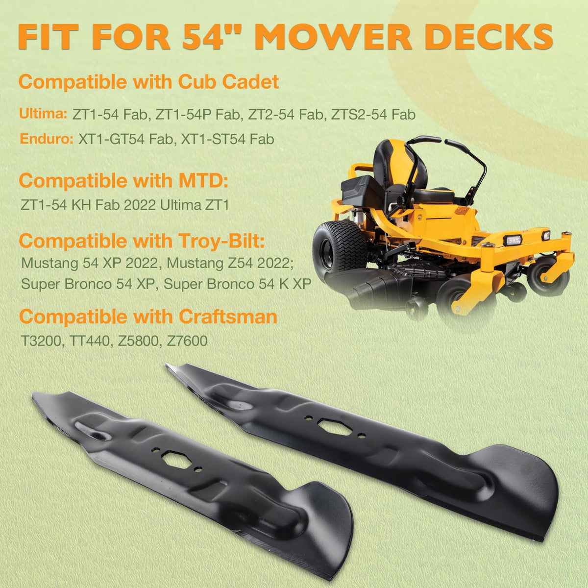 HQPASFY high-carbon steel blade resists bending and cracking during tough mowing.