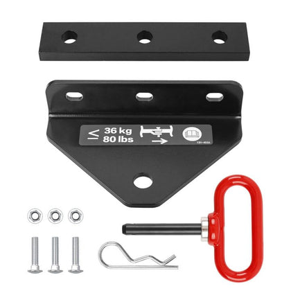 HQPASFY hitch kit installed on Exmark Toro zero-turn for reliable towing and tight turns