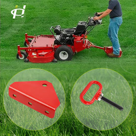 HQPASFY hitch kit in use with Exmark Toro mower, demonstrating practical versatility