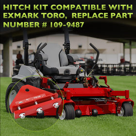 HQPASFY hitch kit for Exmark Toro, side view, durable finish for heavy outdoor use