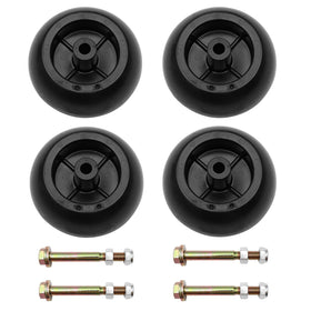 HQPASFY Lawn Mower Deck Wheel Kit close-up showing durable wheels for long life.