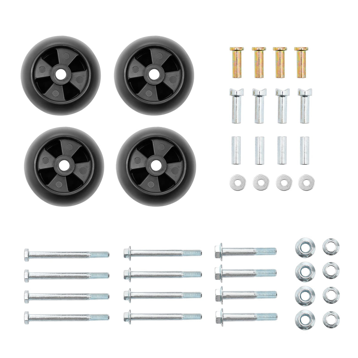 HQPASFY mower anti-scalp deck wheel kit front view for stable even cutting