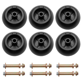 HQPASFY mower anti-scalp wheel kit 6-pack, ready to protect the deck during even mowing.