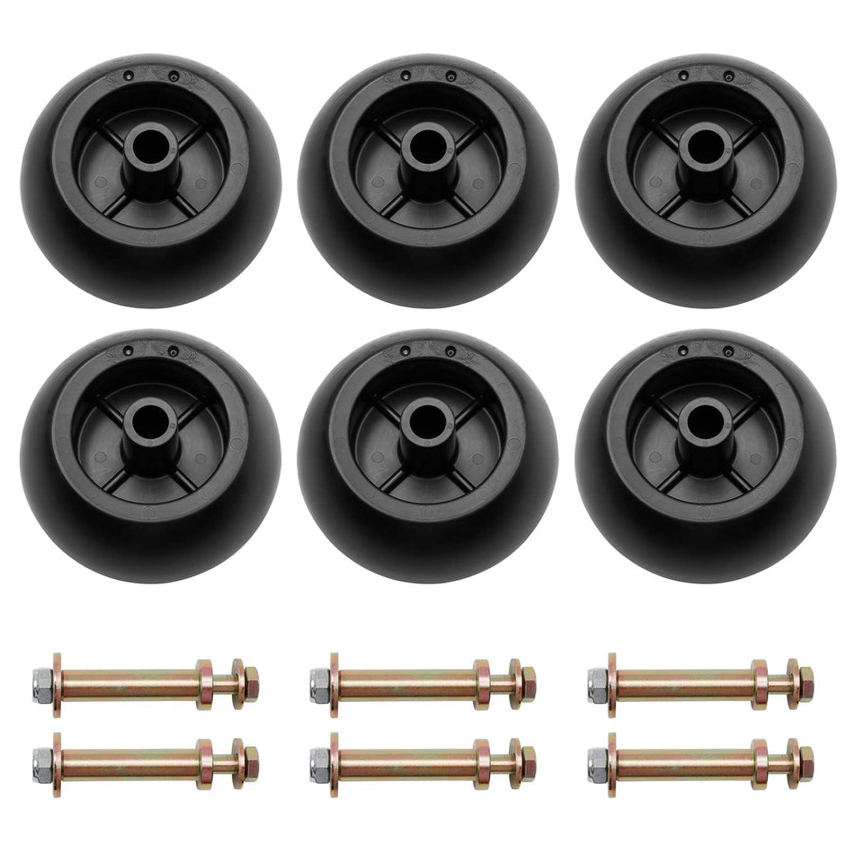 HQPASFY mower anti-scalp wheel kit 6-pack, ready to protect the deck during even mowing.