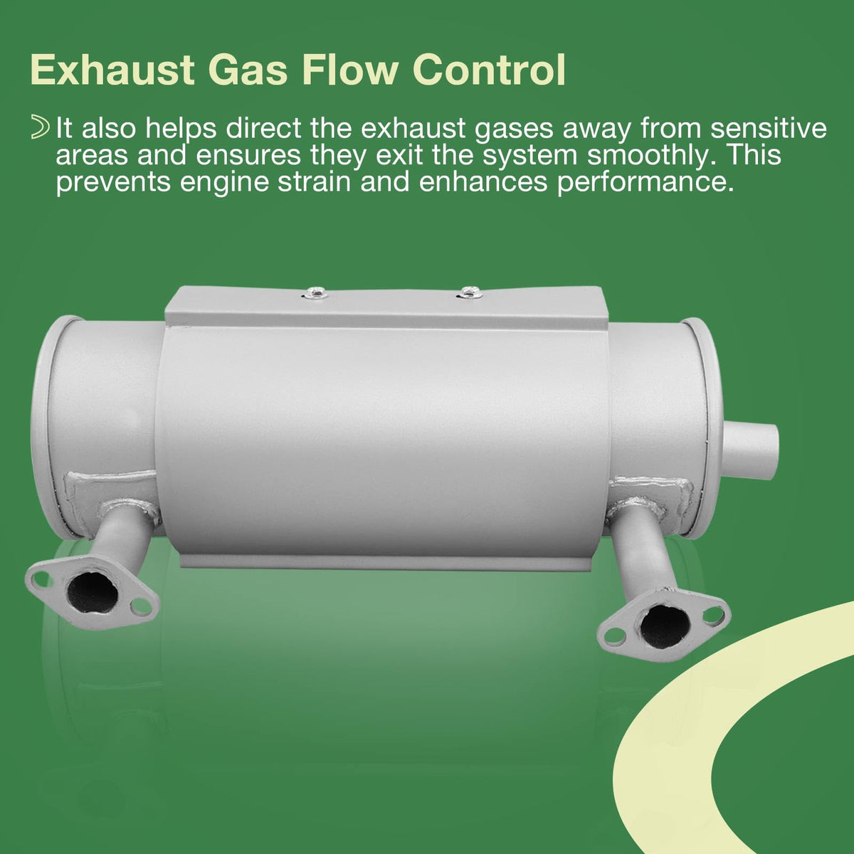 HQPASFY muffler mounting point ensures secure alignment during installation.