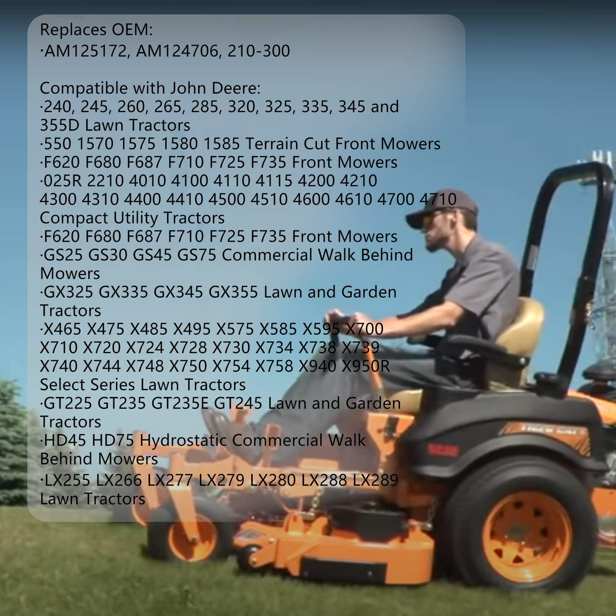 HQPASFY replaces AM125172 with durable, long-lasting components.