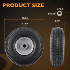 HQPASFY tubeless tire 410x350-4 for reliable traction