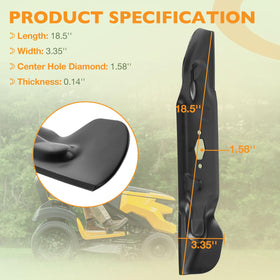 HQPASFY ultra high-lift blade design supports even cuts on tall grass.