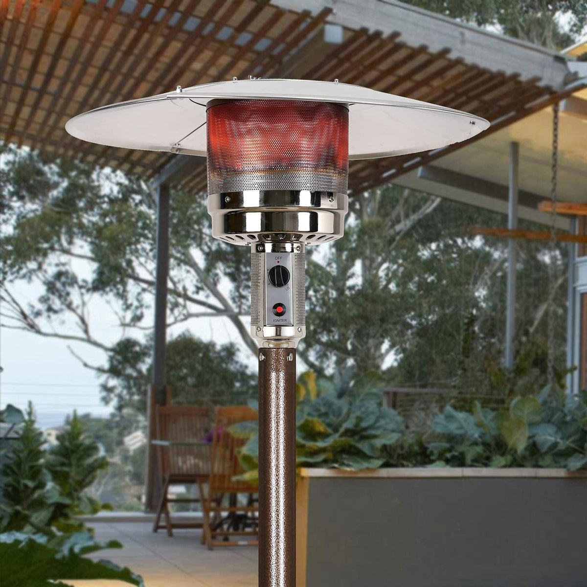 HQQ outdoor three-hole mount shield simplifies patio heater installation.