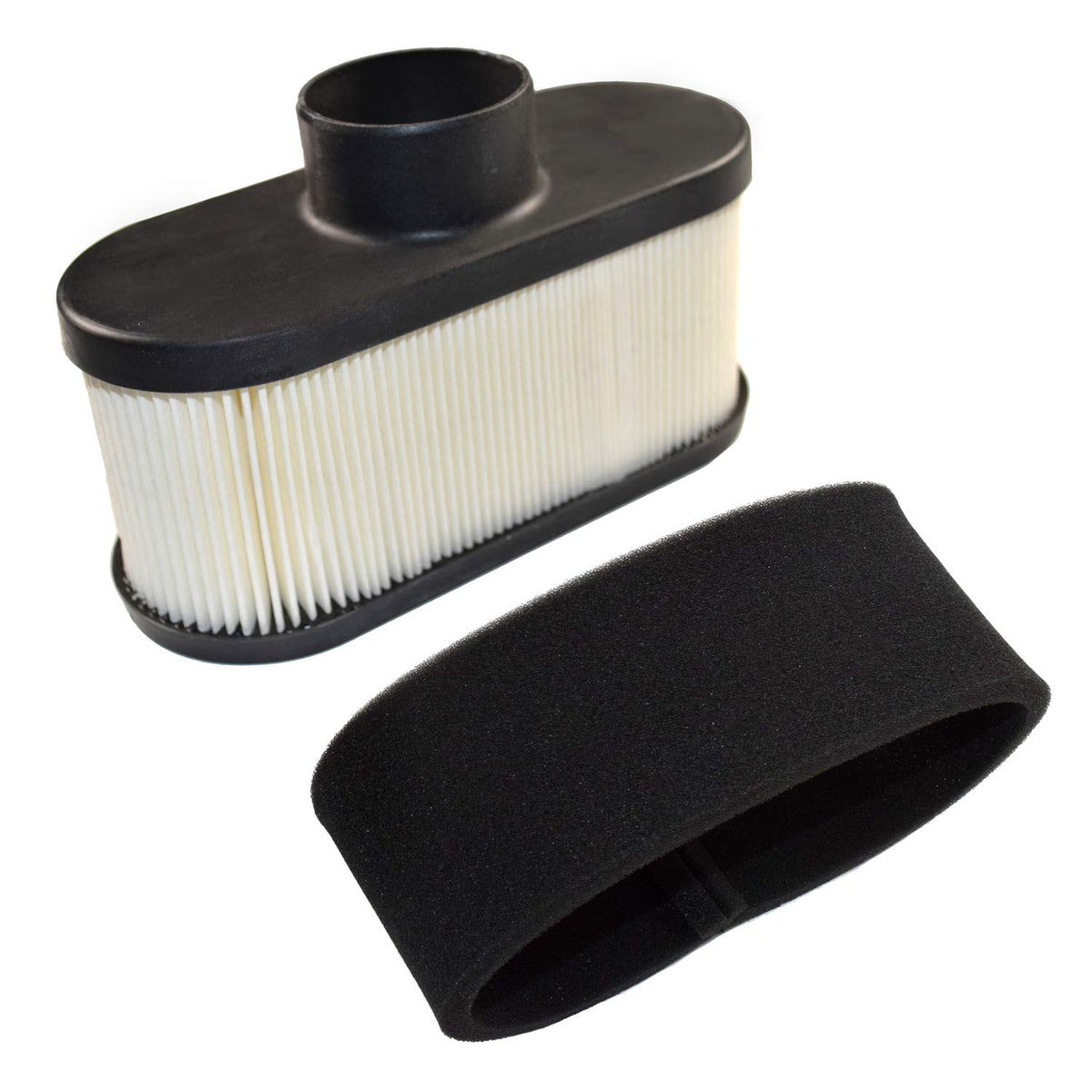 HQRP air filter for John Deere X300 series, close-up of filtration media.