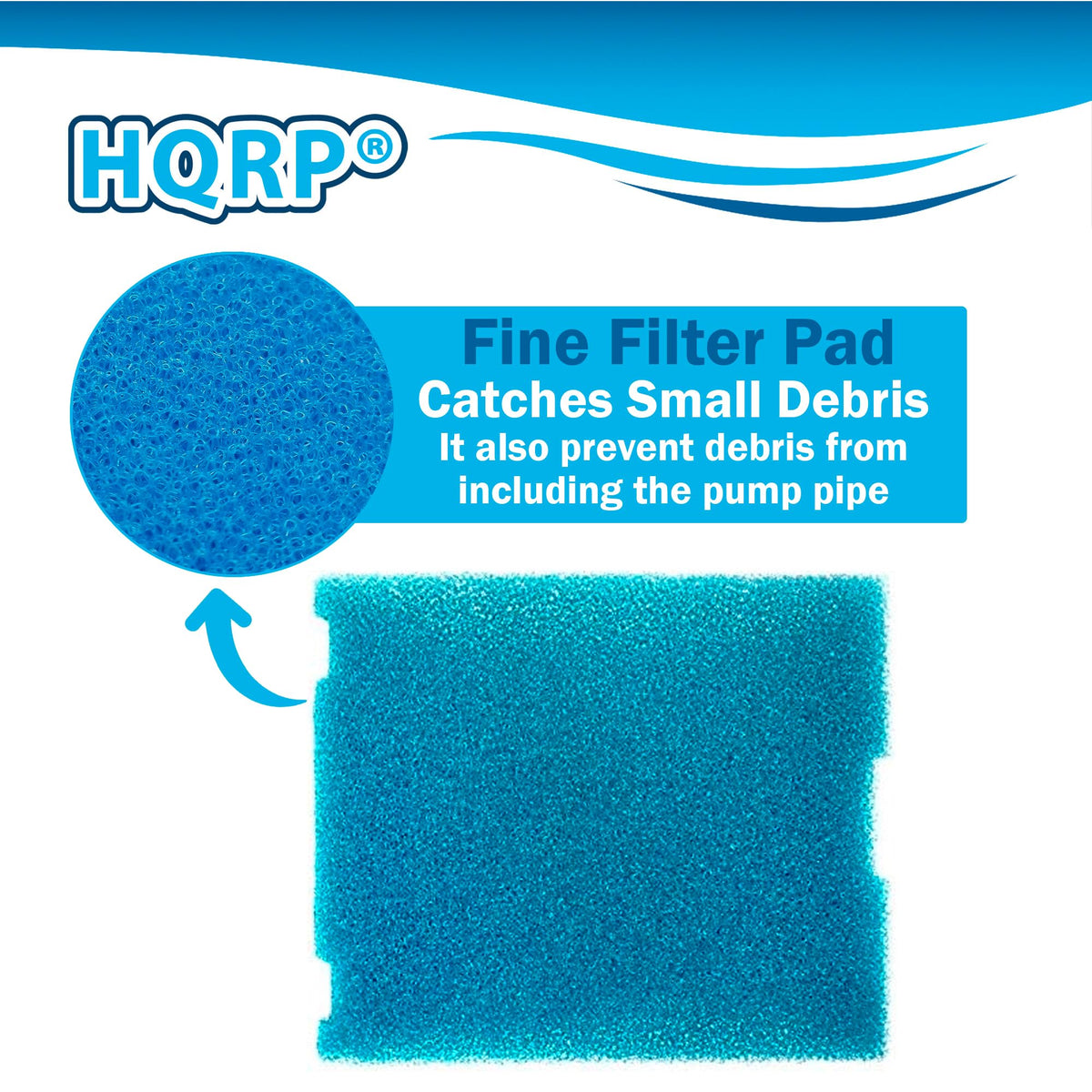 HQRP FK6 filtration kit shown with dual foam pads.