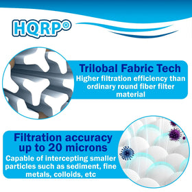 HQRP spa filter with 35 sq ft filtration area promotes clearer water