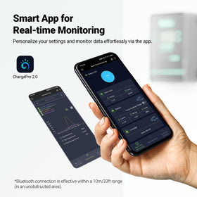 HQST 100A MPPT controller with Bluetooth app enables remote monitoring