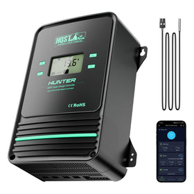 HQST 100A MPPT controller LCD display shows live system data for quick checks