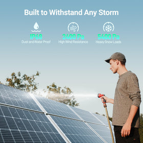 HQST 100W panel low-light performance demonstrates reliable output in cloudy conditions