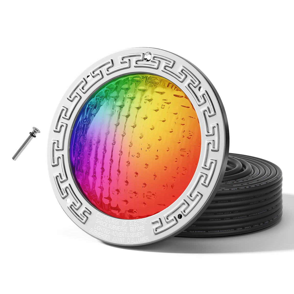 HQUA 12 VAC pool light displaying color shows for night swimming ambiance