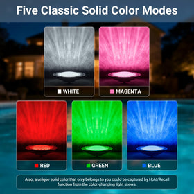 HQUA 12 VAC pool light shown with IntelliBrite/Color Sync controller compatibility