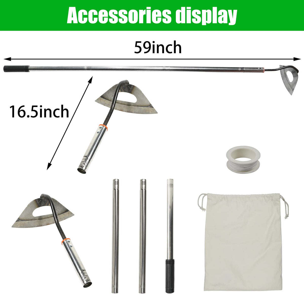 HRADHOL hollow steel hoe blade designed for smooth soil flow