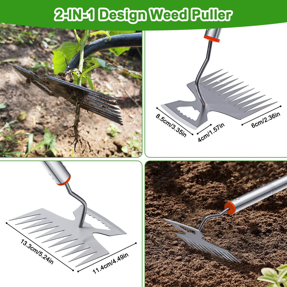 HRADHOL manganese-steel-head delivers lasting sharpness for garden tasks