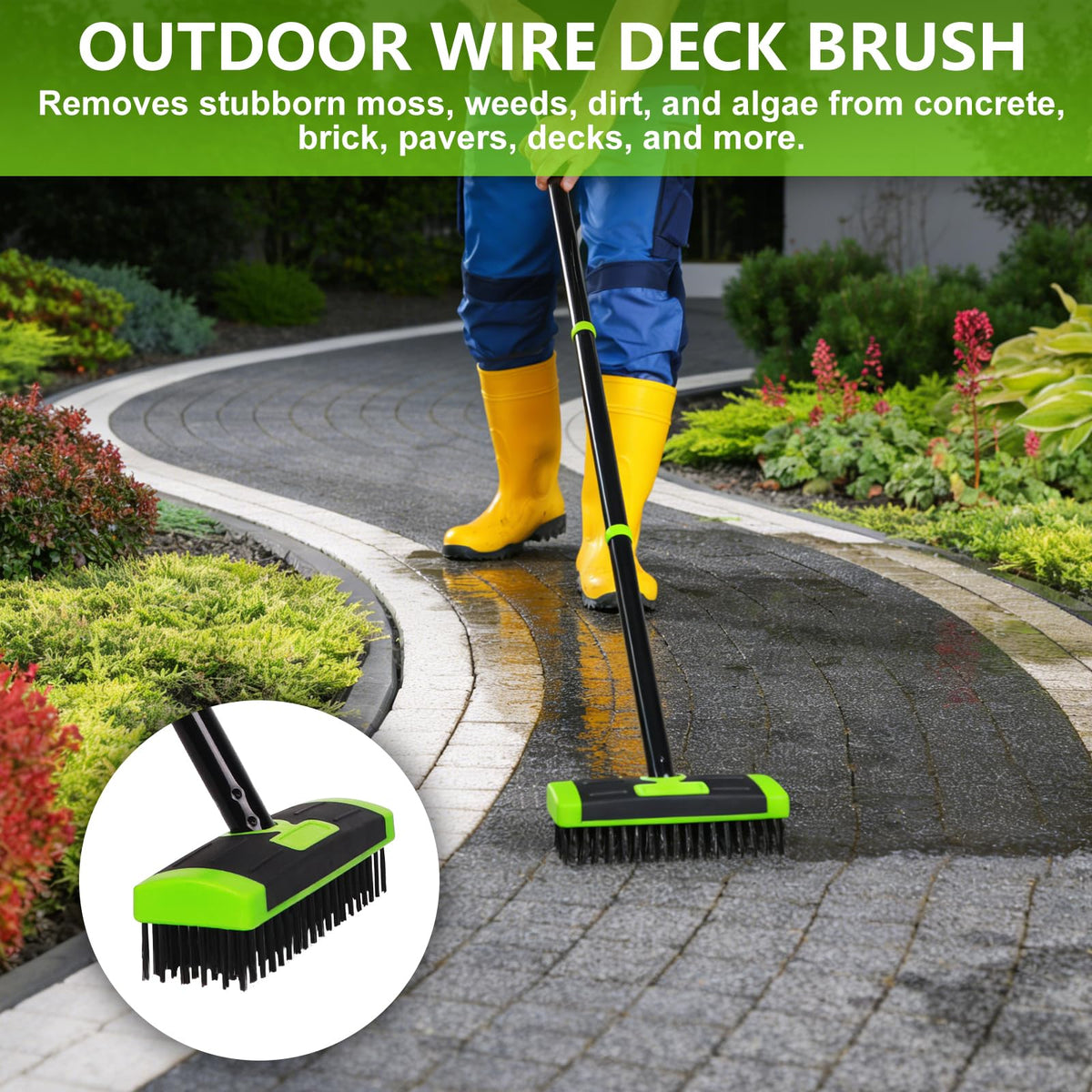 HRADHOL used on patio and driveway to remove moss and debris.