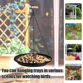 HRAYLTOP 16-3inch iron chain keeps the feeder securely hung outdoors.