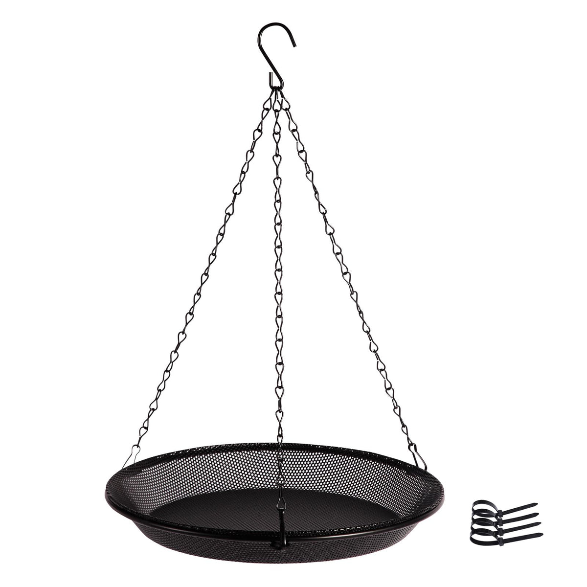 HRAYLTOP hanging bird feeder bowl ready to attract songbirds in the garden.