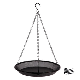 HRAYLTOP hanging bird feeder bowl ready to attract songbirds in the garden.