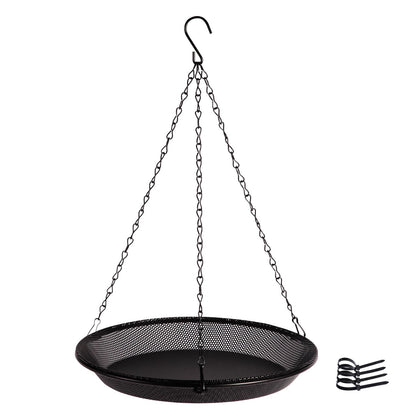 HRAYLTOP hanging bird feeder bowl ready to attract songbirds in the garden.