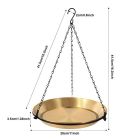 HRAYLTOP rust-resistant stainless steel bowl stands up to weather and year-round use.